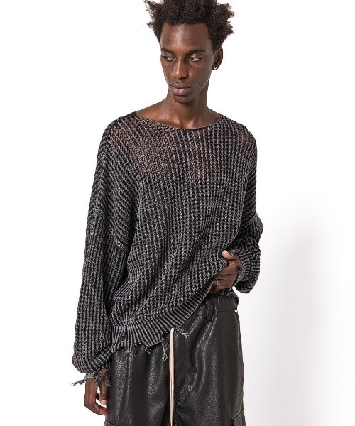 正規品 ダンケシェーン CHEMICAL MESH KNIT CREWNECK DANKE SCHON（ダンケシェーン） セーター ニット DankeSchon/ダンケ
