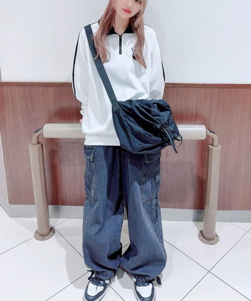 「SPINNS」 「Makes Style!」デニムパンツ L サックスブルー メンズ