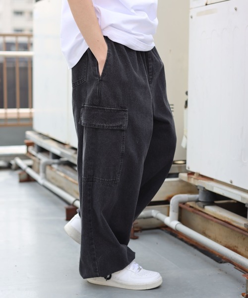 「SPINNS」 「Makes Style!」デニムパンツ L サックスブルー メンズ
