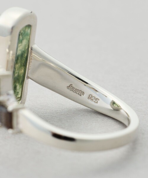 【新品未使用】2025年秋の新作Jouete フォークリング モスアゲート 新品未使用】2025年秋の新作Jouete フォークリング モスアゲート