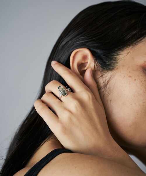 Jouete（ジュエッテ） 指輪 リング 「フォークリング」 モスアゲート