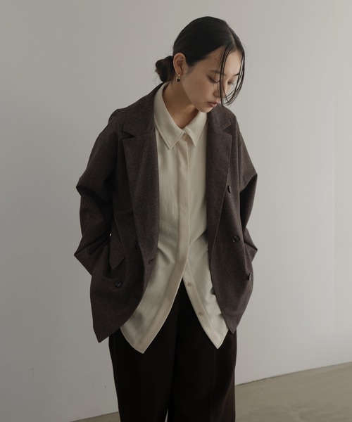 【美品】ISSEYMIYAKE HaaT チェック テーラード ジャケット 薄手 Ada. ジャケット テーラードジャケット 柔らかタッチ チェック