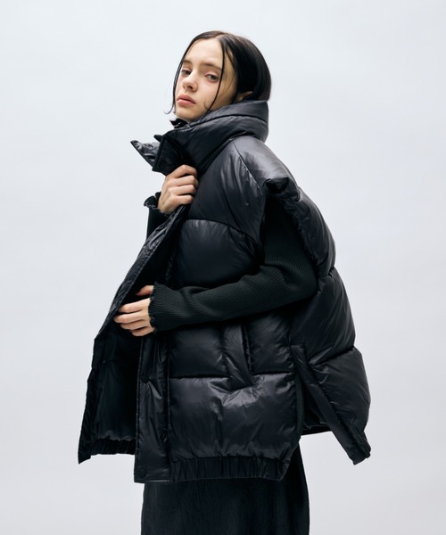 AIC. ダウンベスト ベスト ボリュームオーバーサイズ中綿ベスト