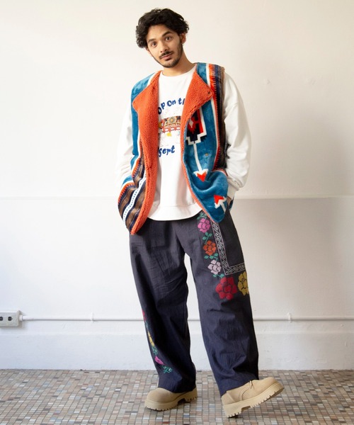 チャイハネ（CAYHANE） パンツ 「チャイハネ」グルイム刺繍MEN'Sパンツ