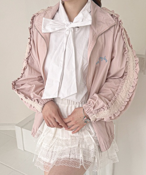 美品OBLIフリルブルゾン obli フリルブルゾン