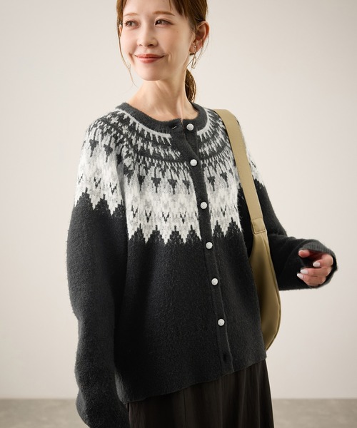 ROPE' PICNIC（ロペ ピクニック） カーディガン ノルディック柄