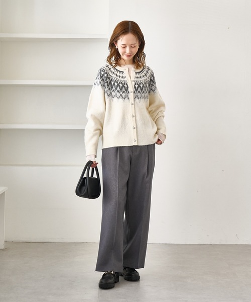 ROPE' PICNIC（ロペ ピクニック） カーディガン ノルディック柄