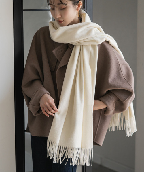 美品★ASAUCE MELER｜定価2.8万 モカ リネンガーゼストール 美品☆ASAUCE MELER｜定価2.8万 モカ リネンガーゼストール