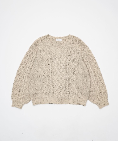 Elanque セーター ニット volume nep Vneck knit / ボリュームネップV 