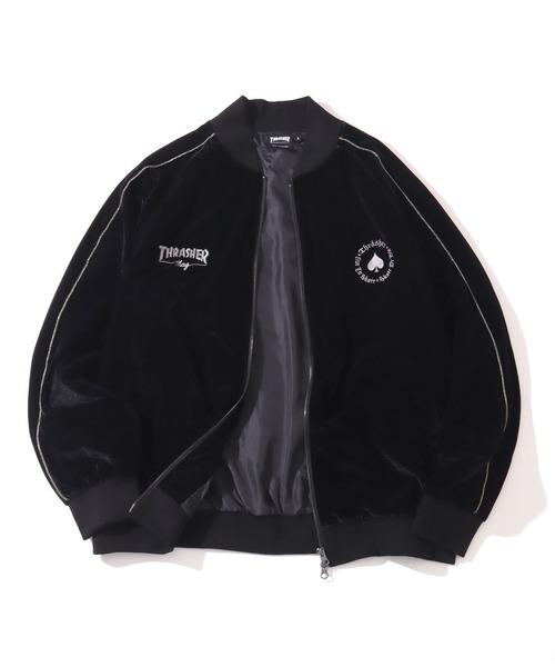 THRASHER スカジャン 「THRASHER/スラッシャー」ベロア