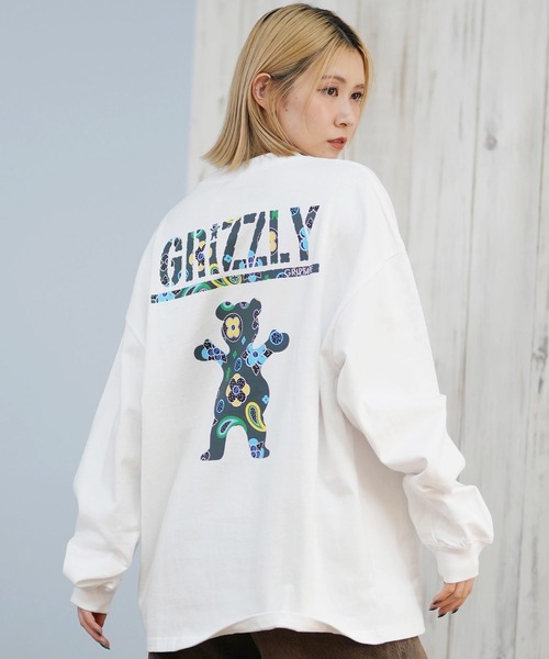 GRIZZLY（グリズリー） tシャツ FLORAL PATTERN BEAR ロンT G25FW-4431