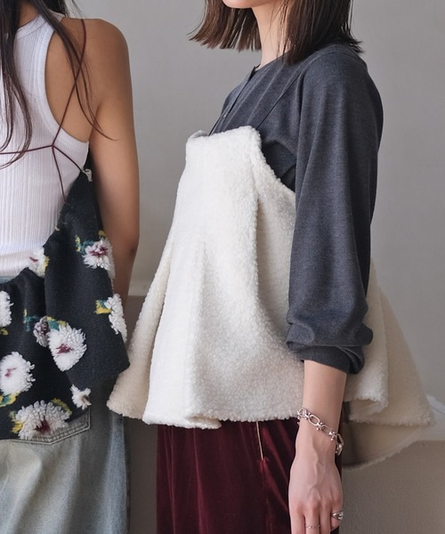 【未使用】AKTE ボアキャミソール AKTE（アクテ） ブラウス シャツ ボアキャミソール レディース