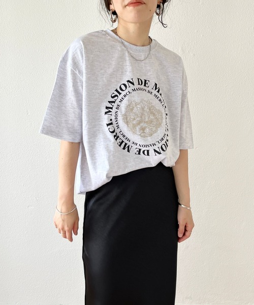 「wee9s」 半袖Tシャツ FREE グレー レディース_画像4