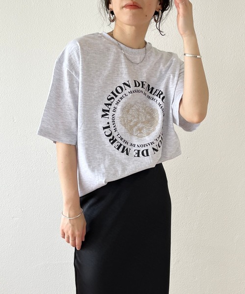 「wee9s」 半袖Tシャツ FREE グレー レディース_画像5