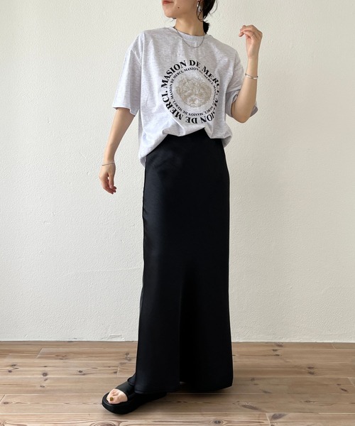 「wee9s」 半袖Tシャツ FREE グレー レディース_画像7