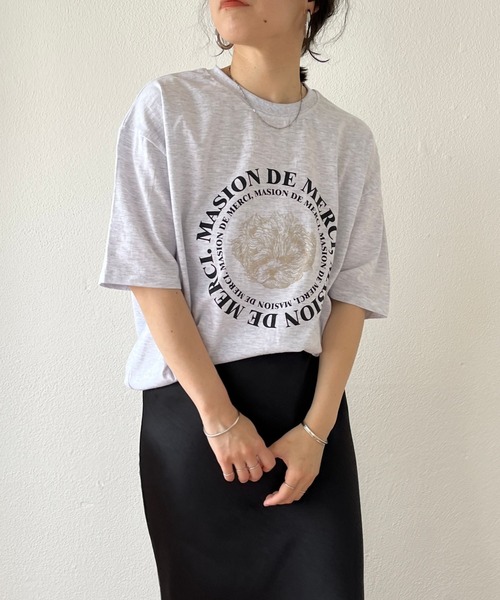 「wee9s」 半袖Tシャツ FREE グレー レディース_画像9