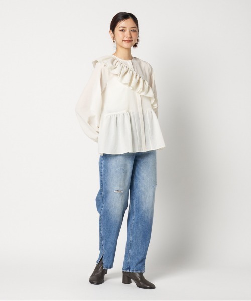 HELIOPOLE（エリオポール） ブラウス シャツ DETACHABLE FRILL BLOUSE