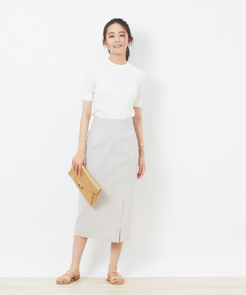 「FONCE」 タイトスカート 36 ライトブルー レディース_画像4