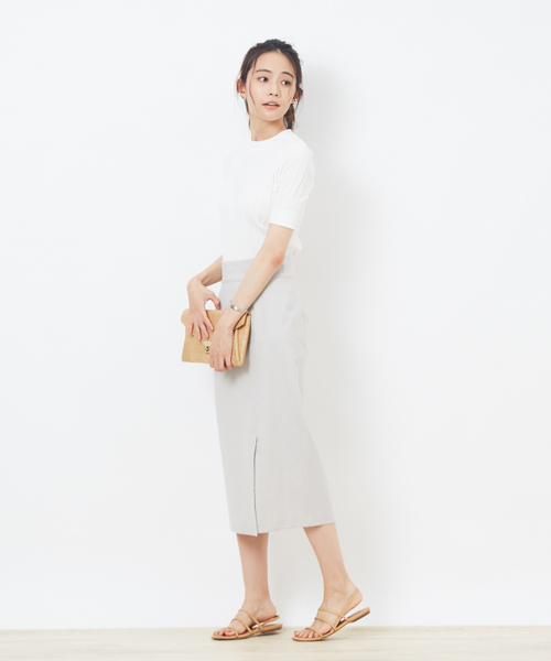 「FONCE」 タイトスカート 36 ライトブルー レディース_画像7