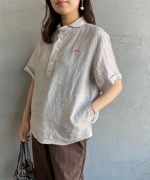 「DANTON」 半袖シャツ 36 グレー レディース