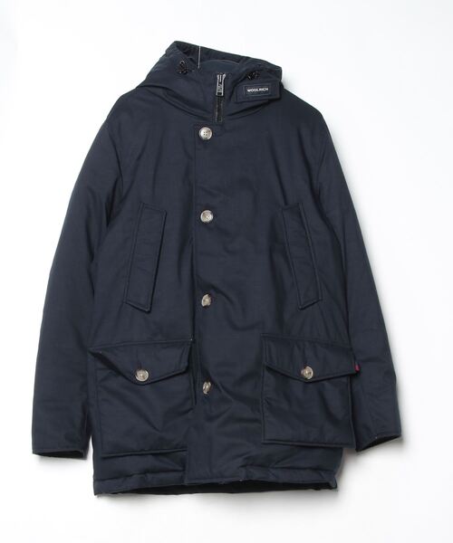woolrich なかわたダウン90% メンズ M クロとネイビーの間 woolrich な