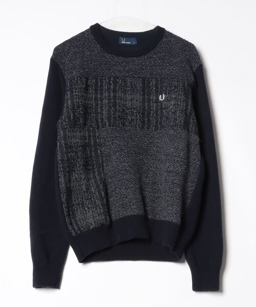 FRED PERRY（フレッドペリー） 長袖ニット MEDIUM ネイビー メンズ