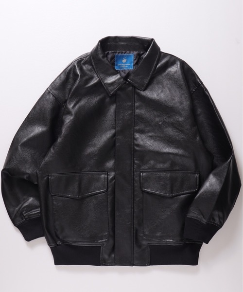 ジャケット・アウター Polo club leather flight jacket BEVERLY HILLS POLO CLUB（ビバリーヒルズポロクラブ） ミリタリー