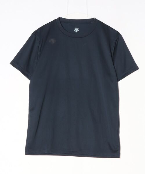 DESCENTE（デサント） ワンポイント半袖Tシャツ - ネイビー メンズ