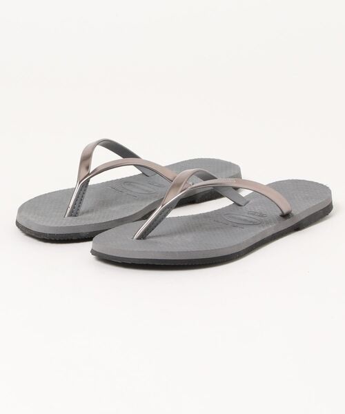 「havaianas」 ビーチサンダル 24.5 グレー系その他 レディース_画像4