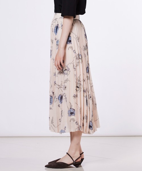 Sov. スカート フラワーシフォンプリーツスカート : ZOZOTOWN Yahoo!店