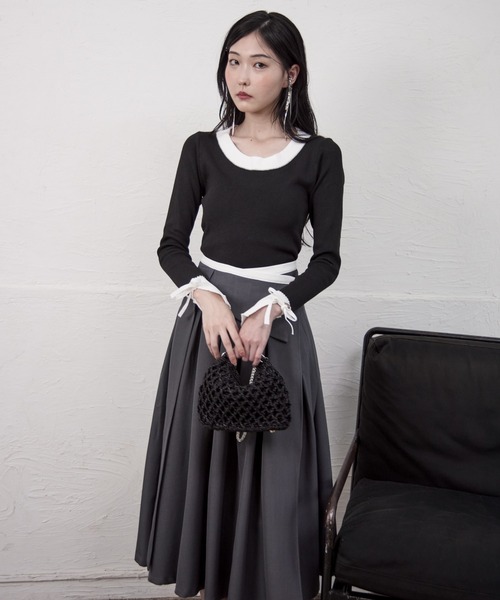 ショルダーバッグ バッグ チェーンストラップ付かぎ編みバッグ