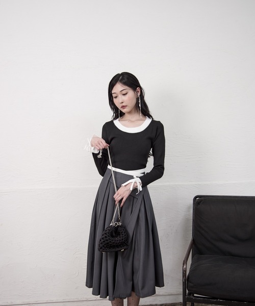 ショルダーバッグ バッグ チェーンストラップ付かぎ編みバッグ