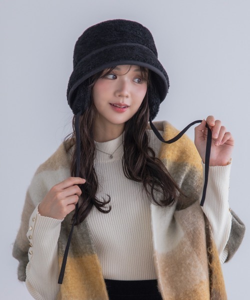 カ*イ様 Watership Trading 耳当て帽 イヤーハット トゥルーパ polcadot（ポルカドット） 帽子 ハット ボア イヤーマフバケットハット