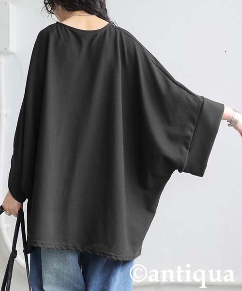 「antiqua」 半袖カットソー ONESIZE モカ レディース_画像3