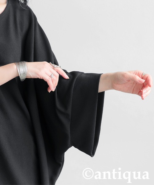 「antiqua」 半袖カットソー ONESIZE モカ レディース_画像5