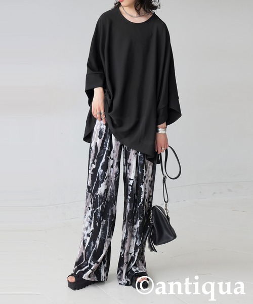 「antiqua」 半袖カットソー ONESIZE モカ レディース_画像6