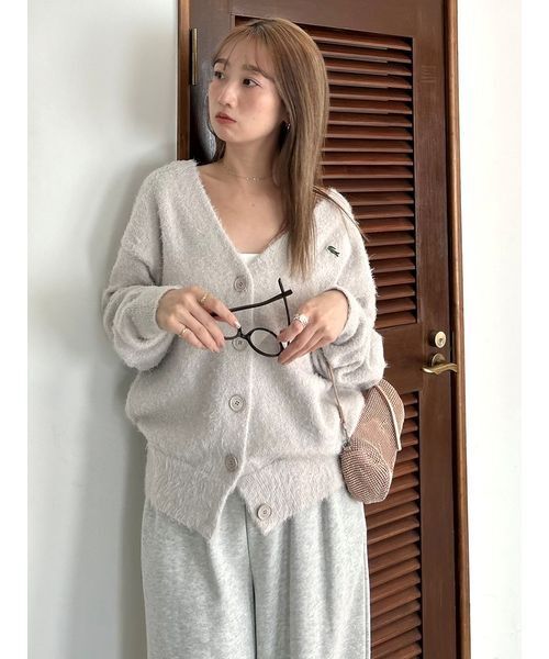 SNIDEL（スナイデル） カーディガン LACOSTE/ラメニットカーディガン