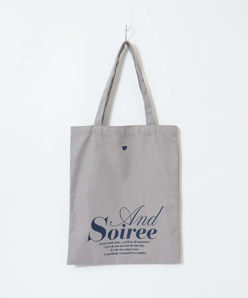 ＆soiree（アンドソワレ） トートバッグ メッセージロゴプリントトート