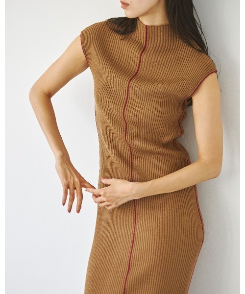 「TODAYFUL」 ニットワンピース 38inch キナリ レディース_画像3