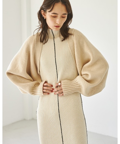 「TODAYFUL」 ニットワンピース 38inch キナリ レディース_画像9