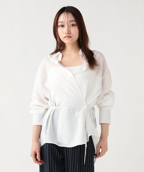BEAMS HEART（ビームス ハート） ブラウス シャツ 2WAY シアーシャツ