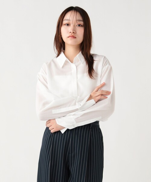 BEAMS HEART（ビームス ハート） ブラウス シャツ 2WAY シアーシャツ