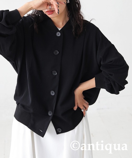 antiqua（アンティカ） ノーカラージャケット FREE ブラック