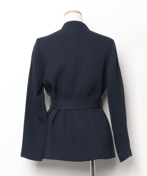 「allureville」 ノーカラージャケット 1 ネイビー レディース_画像2