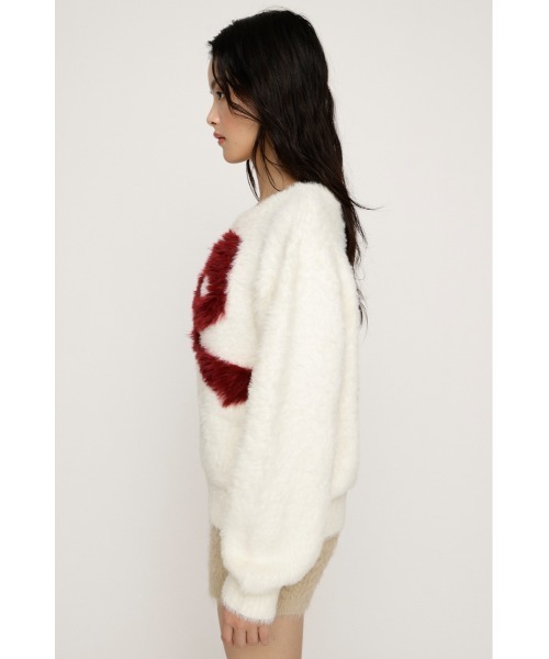 SLY（スライ） ニット セーター ONE SHOULDER RIBBON KNIT TOPS ワン