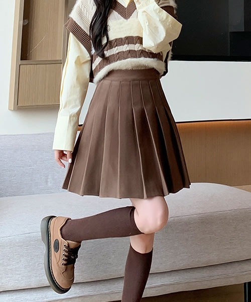 スカート インパン+ポケット付き プリーツミニスカート : ZOZOTOWN