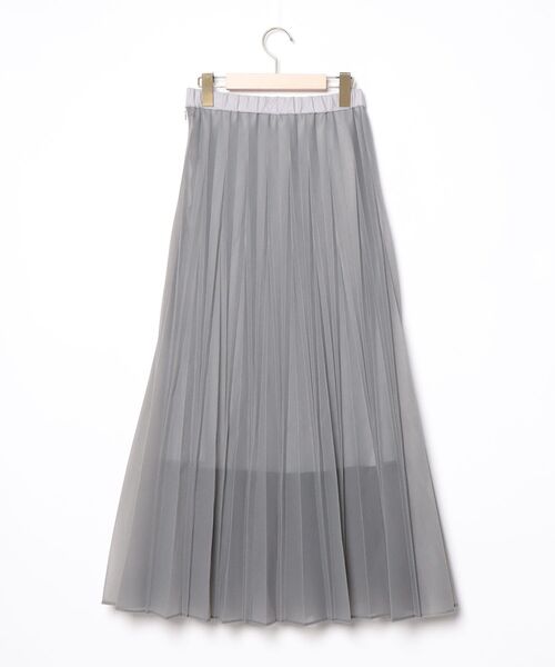 UN3D.（アンスリード） プリーツスカート 38 グレー レディース