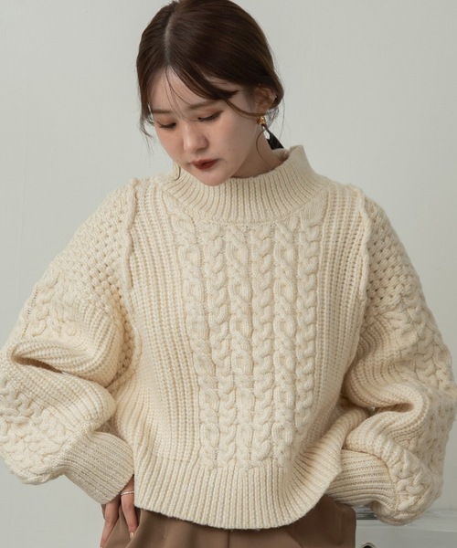 24AW ヴィ トゥエルヴ ニット XXlL クリーム US KNIT Amiur（エミレ） 長袖ニット FREE クリーム レディース : ZOZOTOWN