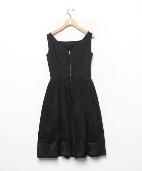 「FOXEY BOUTIQUE」 ノースリーブワンピース 38 ブラック レディースの画像