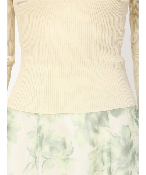 「MISCH MASCH」 長袖ニット フリ- ブルー レディース_画像7